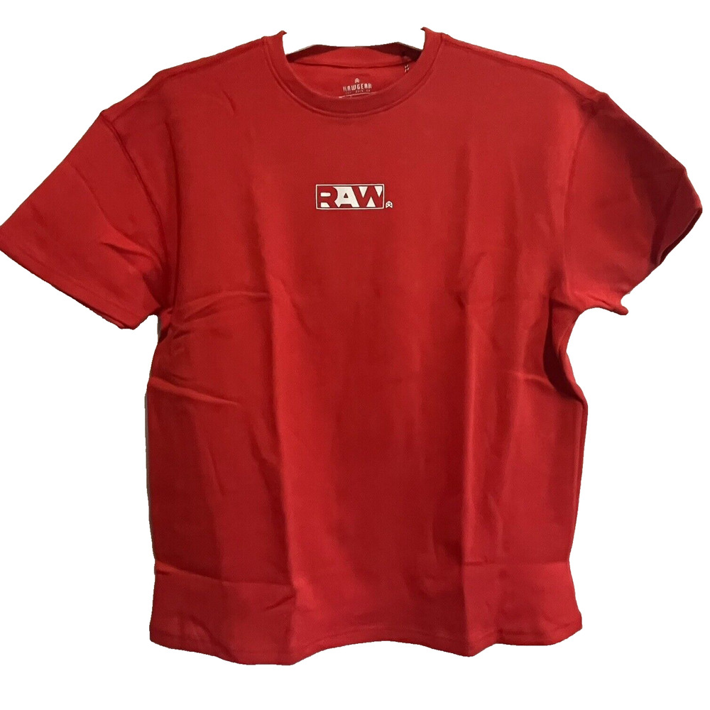 Men's Raw Gear Sweatshirt Small Short Sleeve Red ~ RG414 By Bradley Martyn ✨NEW✨